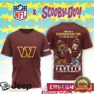 Personalized Washington Commanders Scooby Doo Forever A Fan NFL T Shirt