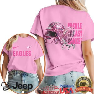 Philadelphia Eagles Breast Cancer Awareness Pink Helmet Fan Shirt