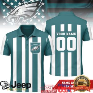 Philadelphia Eagles Custom Referee Stripe Polo Shirt