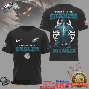 Philadelphia Eagles Disturbed Down With The Sickness T Shirt Philadelphia Eagles Disturbed Down With The Sickness T Shirt