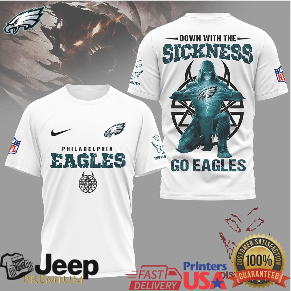 Philadelphia Eagles Disturbed Down With The Sickness T Shirt Philadelphia Eagles Disturbed Down With The Sickness T Shirt
