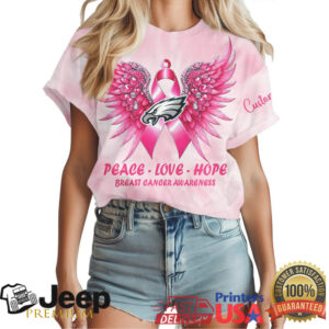 Philadelphia Eagles Fight Like An Eagle Breast Cancer Awareness Pink Tee