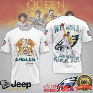 Philadelphia Eagles Freddie Mercury Queen “We Will Rock You” NFL Tee Philadelphia Eagles Freddie Mercury Queen “We Will Rock You” NFL Tee