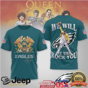 Philadelphia Eagles Freddie Mercury Queen “We Will Rock You” NFL Tee