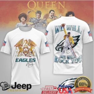 Philadelphia Eagles Freddie Mercury Queen “We Will Rock You” NFL Tee