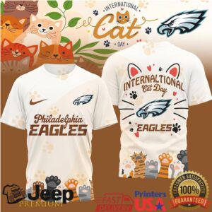 Philadelphia Eagles International Cat Day Paw Print 3D Jersey