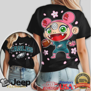 Philadelphia Eagles Kawaii Mascot Cherry Blossom Tshirt Philadelphia Eagles Kawaii Mascot Cherry Blossom Tshirt