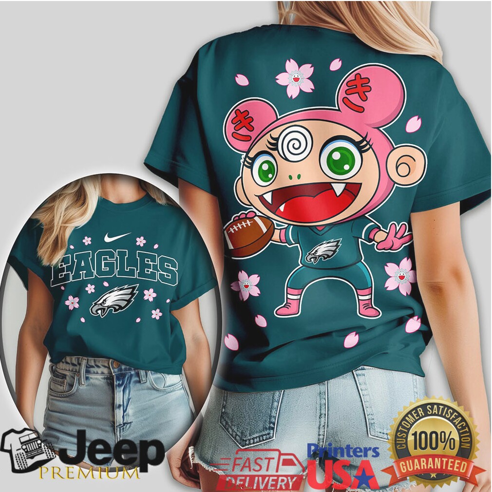Philadelphia Eagles Kawaii Mascot Cherry Blossom Tshirt Philadelphia Eagles Kawaii Mascot Cherry Blossom Tshirt