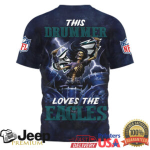 Philadelphia Eagles Official NFL Drummer 3D Shirt