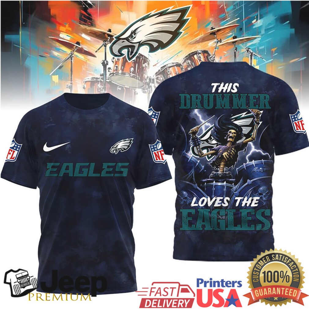 Philadelphia Eagles Official NFL Drummer 3D Shirt Philadelphia Eagles Official NFL Drummer 3D Shirt
