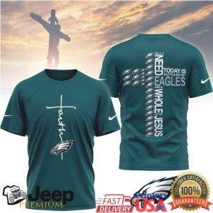 Philadelphia Eagles Official NFL Faith Over Fear 3D Shirt