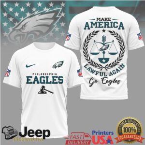 Philadelphia Eagles Official NFL Make America Lawful Again 3D Shirt