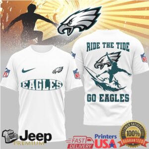 Philadelphia Eagles Official NFL Ride The Tide 3D Shirt
