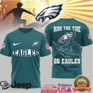 Philadelphia Eagles Official NFL Ride The Tide 3D Shirt