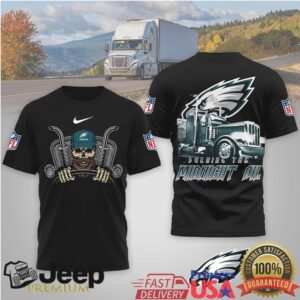 Philadelphia Eagles Official NFL Truck Driver Burn The Midnight Oil 3D Shirt