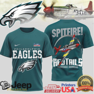 Philadelphia Eagles Official NFL Tuskegee Airmen 3D Shirt Philadelphia Eagles Official NFL Tuskegee Airmen 3D Shirt