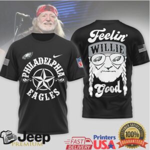 Philadelphia Eagles Official NFL Willie Nelson 3D Shirt
