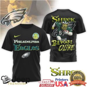 Philadelphia Eagles Shrek Beware Ogre Mashup T Shirt Philadelphia Eagles Shrek Beware Ogre Mashup T Shirt