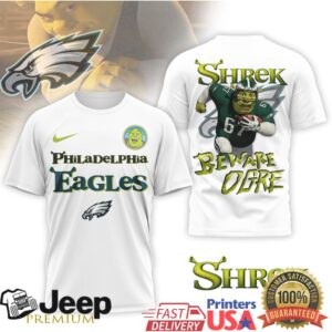 Philadelphia Eagles Shrek Beware Ogre Mashup T Shirt