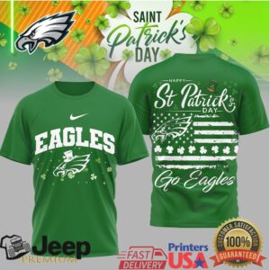 Philadelphia Eagles St. Patrick’S Day Tee Lucky Clover & Flag Design Philadelphia Eagles St. Patrick’S Day Tee Lucky Clover & Flag Design