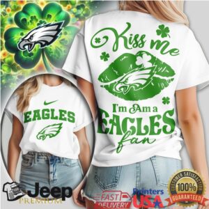 Philadelphia Eagles St. Patrick'S Day Tshirt Kiss Me I'M An Eagles Fan