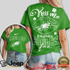 Philadelphia Eagles St. Patrick'S Day Tshirt Kiss Me I'M An Eagles Fan