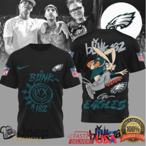 Philadelphia EaglesOfficial NFL Blink 182 3D Shirt Philadelphia EaglesOfficial NFL Blink 182 3D Shirt