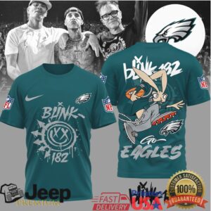 Philadelphia EaglesOfficial NFL Blink 182 3D Shirt