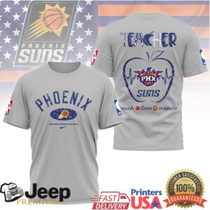 Phoenix Suns Teacher Appreciation T Shirt Teach Love Inspire NBA Apple Graphic