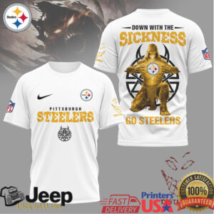 Pittsburgh Steelers Disturbed Down With The Sickness T Shirt