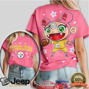 Pittsburgh Steelers Kawaii Mascot Sakura Tshirt Design