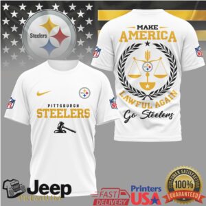 Pittsburgh Steelers Official NFL Make America Lawful Again 3D Shirt