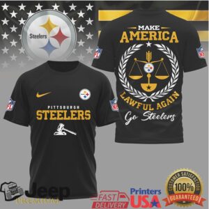 Pittsburgh Steelers Official NFL Make America Lawful Again 3D Shirt