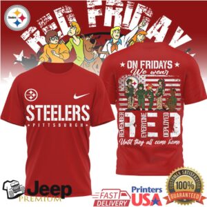 Pittsburgh Steelers Official NFL Scooby Doo Red Friday T shirt Pittsburgh Steelers Official NFL Scooby Doo Red Friday T shirt