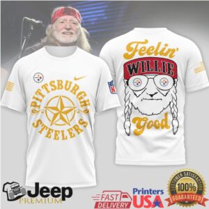 Pittsburgh Steelers Official NFL Willie Nelson 3D Shirt