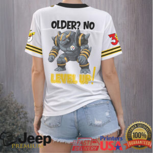 Pittsburgh Steelers Official Super Bowl x Pokemon 30th Anniversary V neck Baseball Jersey Pittsburgh Steelers Official Super Bowl x Pokemon 30th Anniversary V neck Baseball Jersey
