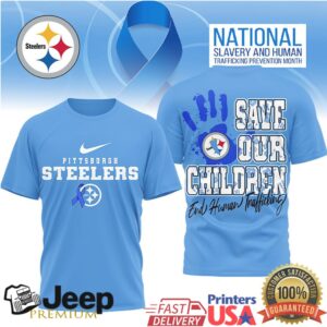 Pittsburgh Steelers Save Our Children End Human Trafficking Tee