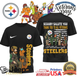Pittsburgh Steelers Scooby Doo Veterans Day Tribute NFL Graphic Shirt