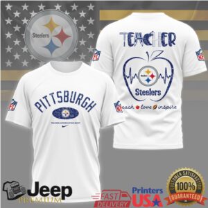 Pittsburgh Steelers Teacher Apple Heart Nfl Appreciation Shirt