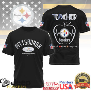 Pittsburgh Steelers Teacher Apple Heart Nfl Appreciation Shirt