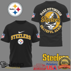 Pittsburgh Steelers X Grateful Dead Steal Your Face “Make Pittsburgh Grateful Again” Tshirt