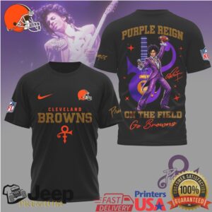 Prince Purple Reign Cleveland Browns Football Tribute T Shirt