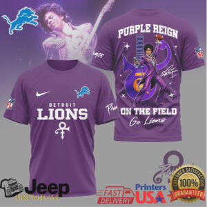 Prince Purple Reign Detroit Lions Football Tribute T Shirt Prince Purple Reign Detroit Lions Football Tribute T Shirt