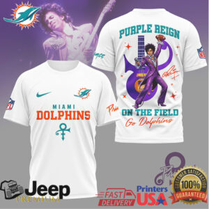 Prince Purple Reign Miami Dolphins Football Tribute T Shirt Prince Purple Reign Miami Dolphins Football Tribute T Shirt
