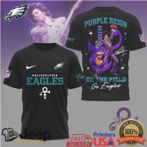 Prince Purple Reign Philadelphia Eagles Football Tribute T Shirt