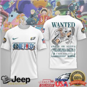 Philadelphia Eagles Official NFL Wanted Monkey D Luffy 3D Shirt