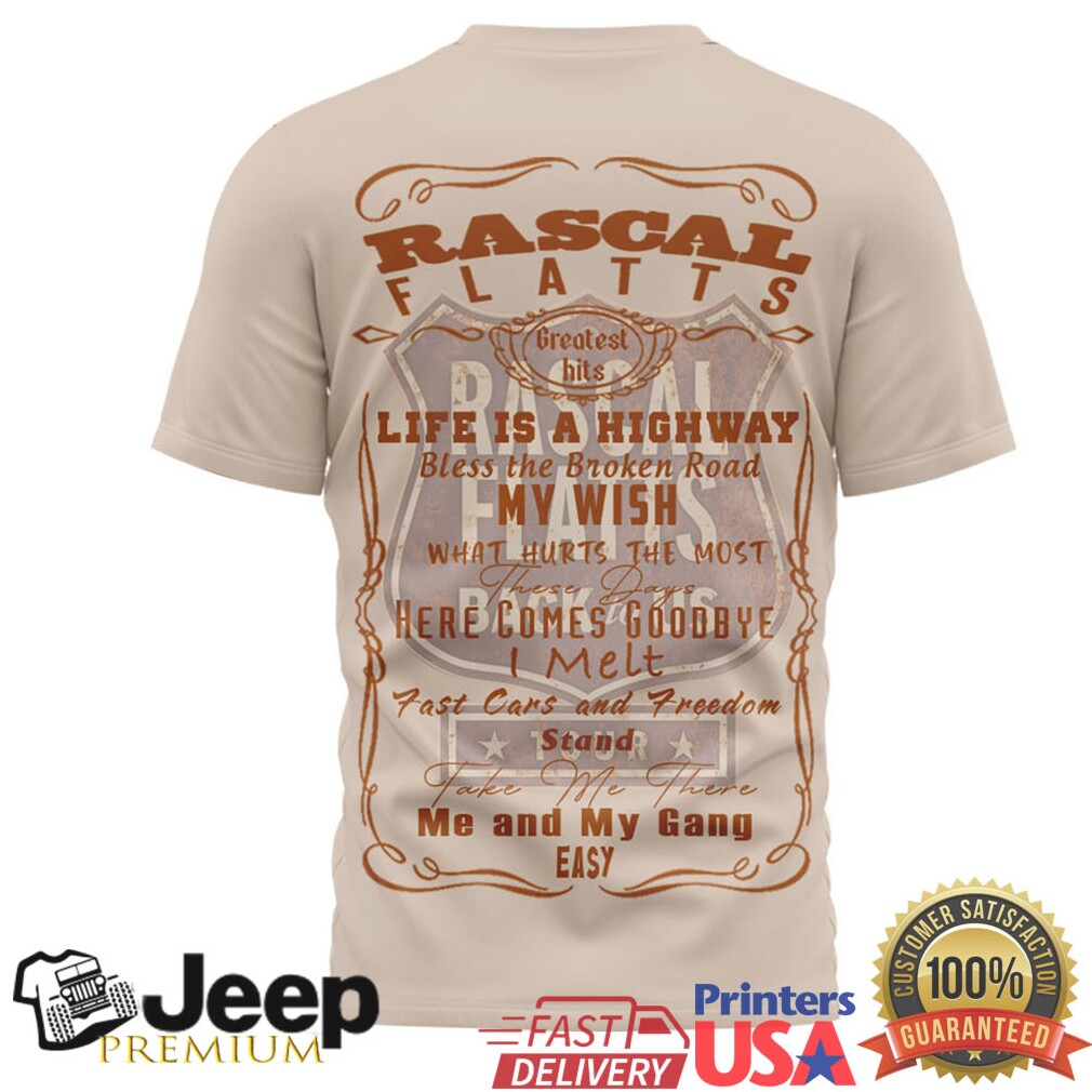 Rascal Flatts Life Is A Highway Tour Silhouette Greatest Hits Tee Rascal Flatts Life Is A Highway Tour Silhouette Greatest Hits Tee