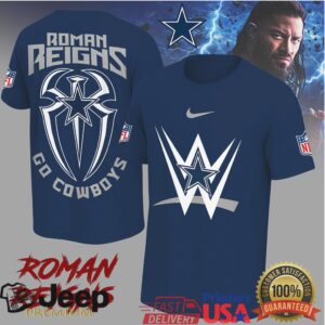 Roman Reigns x Dallas Cowboys WWE NFL Graphic T Shirt