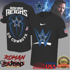Roman Reigns x Dallas Cowboys WWE NFL Graphic T Shirt