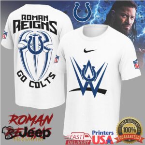 Roman Reigns x Indianapolis Colts “Go Colts” WWE NFL Crossover T Shirt Roman Reigns x Indianapolis Colts “Go Colts” WWE NFL Crossover T Shirt